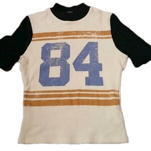 Forever 21 Trendy Fitted Ribbed High Neck Top Women's Size: Small